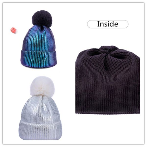 

2020 winter designers gold blocking warm knitted hat women men trendy outdoor sports casual crochet hats caps two colors new ly9162, Yellow
