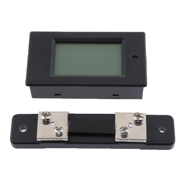 

0-100a dc lcd digital kwh power meter monitor voltage ammeter + 50a shunt