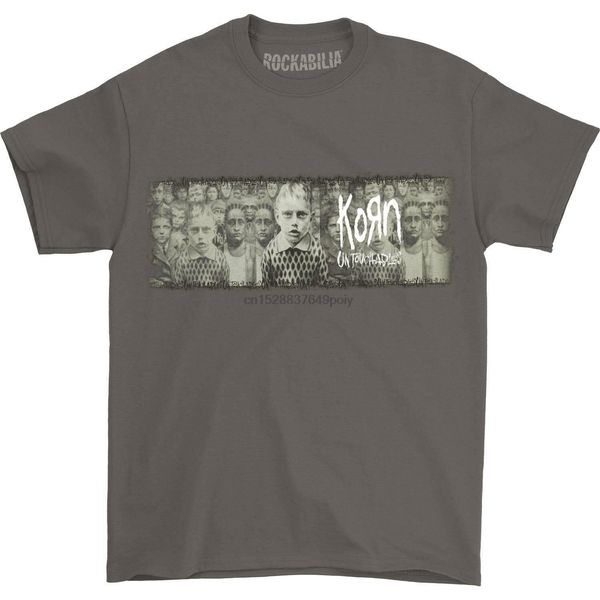 

korn mens t shirt grey