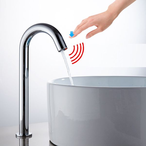 

bathroom sink faucets mttuzk deck mounted chrome sensor faucet integrated type automatic tap wash basin touchless infrared