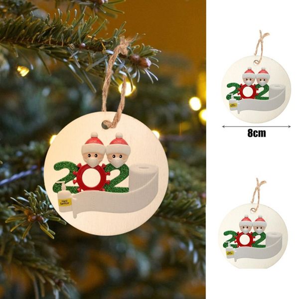 

дешевые рождественские украшения diy деревянные xmas tree подвеска с пвх snowman face mask вручать игрушки партии остаться дома социального