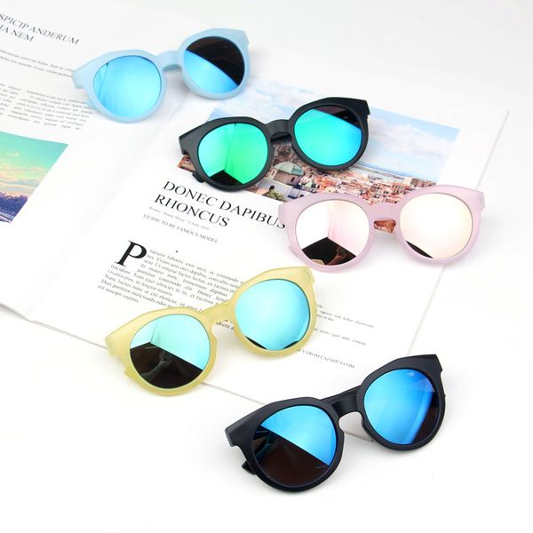 

2020 new kids sunglasses lovely candy color baby sunglasses children glasses sun glasses for boys girls uv400, White;black