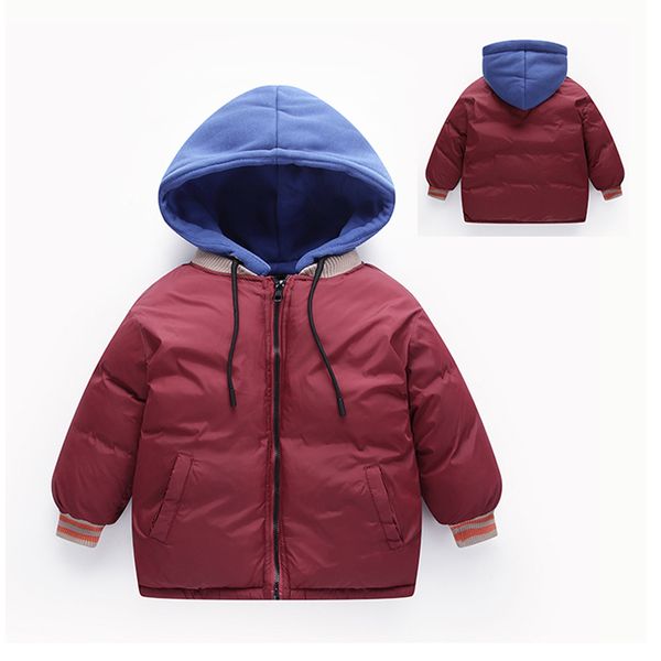 

benemaker children winter jackets overalls for girls boys warm parkas clothing cotton-padded coats baby kids outerwear yj022 c0924, Blue;gray