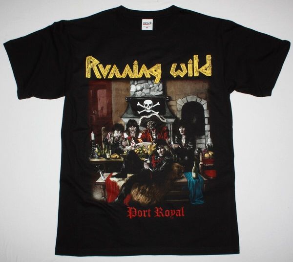 

running wild port royal x-wild grave digger rage helloween new black t-shirt
