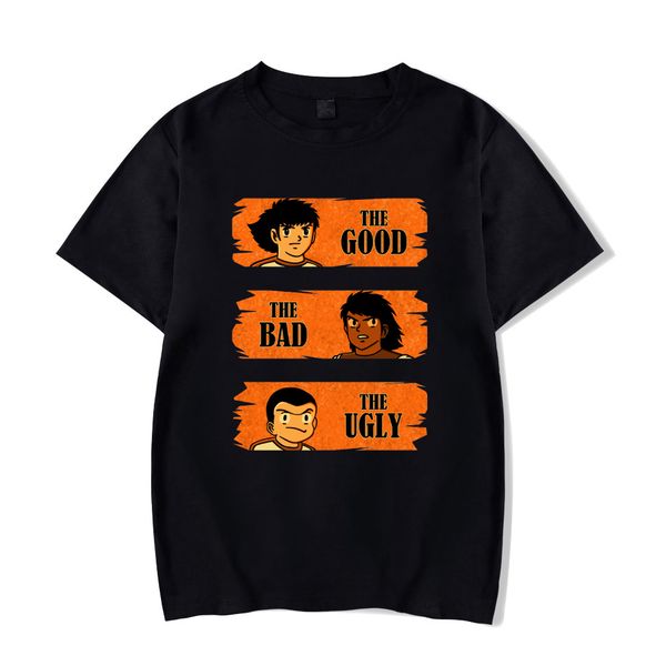 

anime captain tsubasa t shirt men cotton short sleeve t-shirt fashion hip hop shirt tees harajuku streetwear