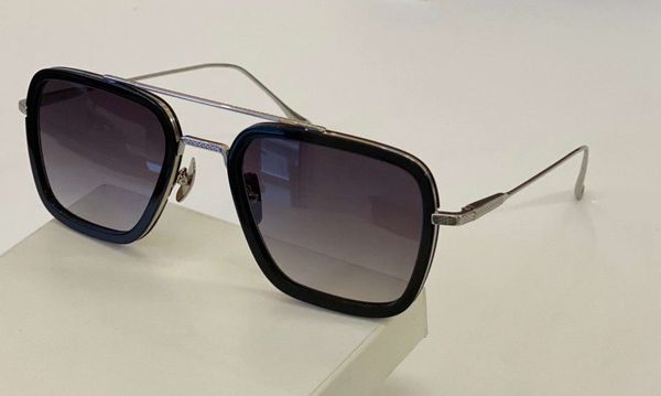 

classic mens square sunglasses silver black frame gray gradient lens 7806 men fashion sunglasses sun glasses shades gafas de sol de with box, White;black