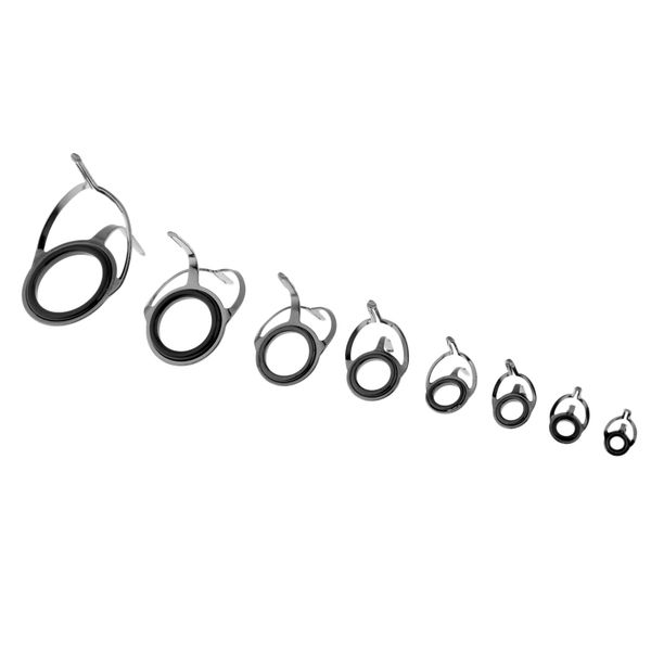 

8pcs saltwater surf fishing rod guide tip repair kit double leg guides rings