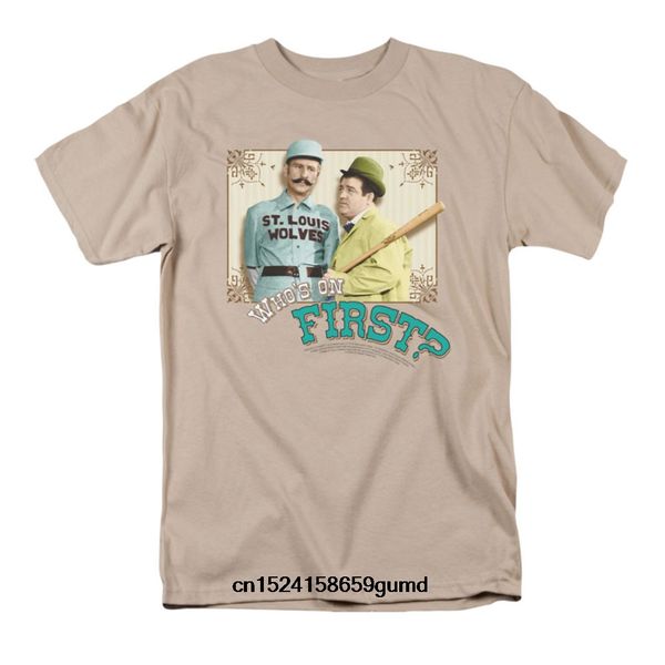 

funny men t shirt women novelty tshirt abbott & costello who's on first t-shirt