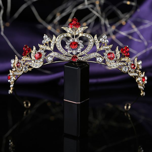 

tiaras and crown hadiyana gorgeous elegant wedding hair accessories party jewelry crown rhinestone bcy8919 princesa, Golden;silver