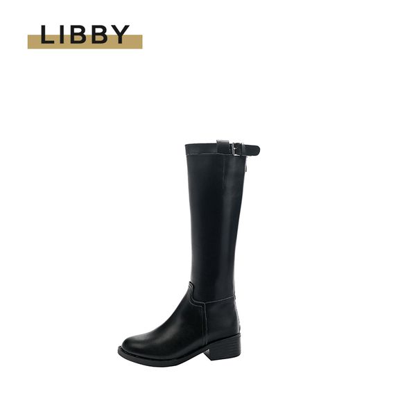 

2020 fall fashion designer design boots women's black long boots women's tall large size roundtoe for girls32-43