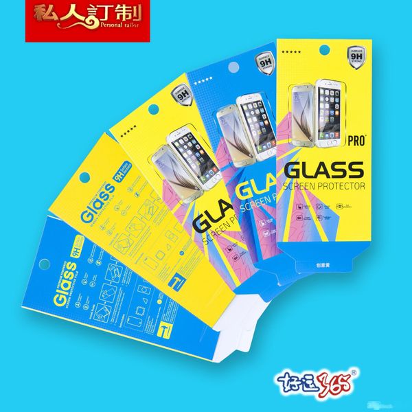 

1000pcs wholesale universal custom paper box retail pack package box for iphone samsung tempered glass screen protector