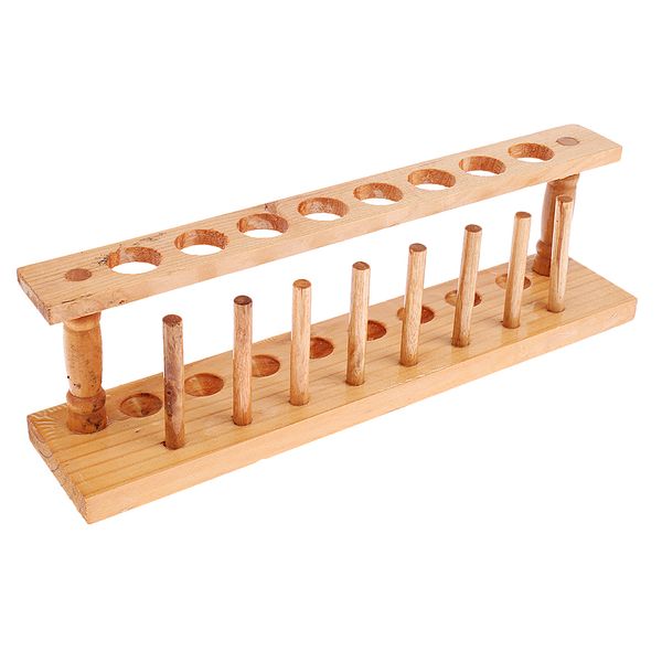 

lab wooden test tube storage holder bracket rack with stand sticks