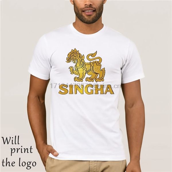 

di nuovo modo di singha birra logo t shirt mens pullover slaccia la camicia tee magliette e camicette vestiti di cotone