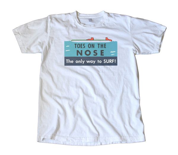 

пальцы на носу decal t-shirt - surf, suring