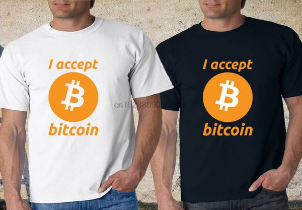 

я принимаю bitcoin black white t рубашка xs-3xl