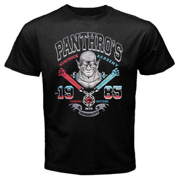 

panthro thundercats gymer train cartoon classic tv series t shirt black academy