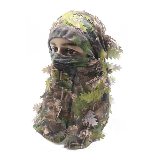 

3d jungle camouflage turban-brown, Blue;gray