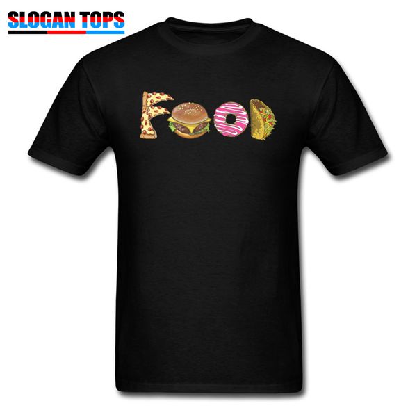 

yummy food printed on tshirt cotton fabric tshirts men t shirt funny burger donut tees taco lover clothes black shirts