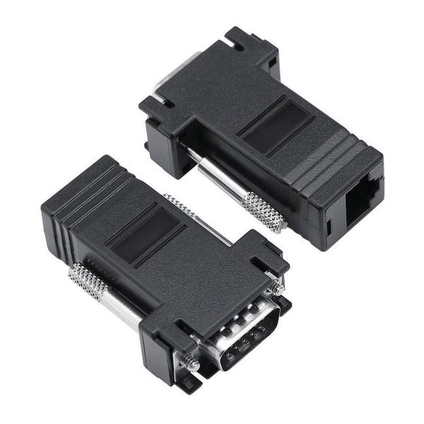 

10pcs/packs vga to rj45 extender adapter cat5e cat6 ethernet cable connector male to female converter 2 colors optional