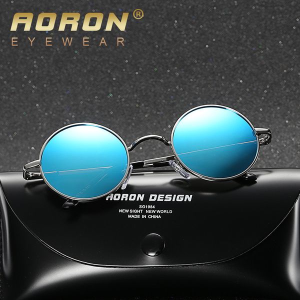 

sunglasses brand designer fashion aoron glasses for mirror coating round sun male eyewear polarized men fmppq, White;black