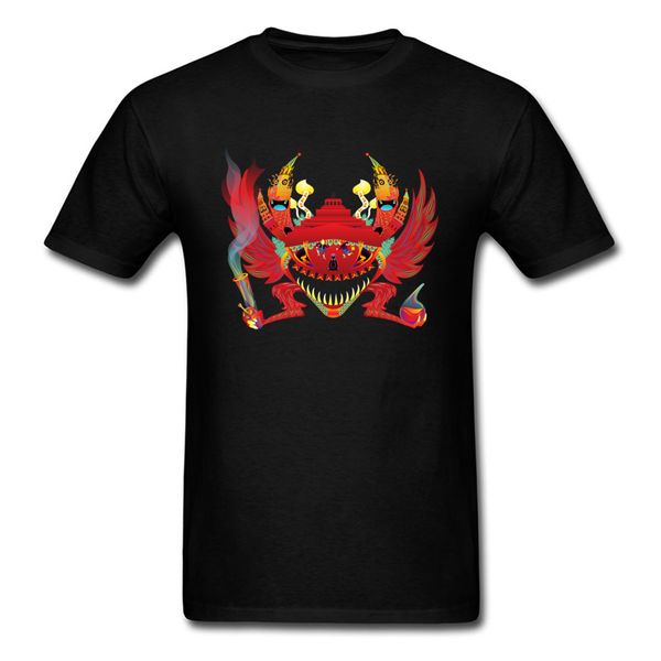 

men t shirt psychedelic kremlin gremlin crab image t-shirt natural cotton soft fabric casual tee-shirts men