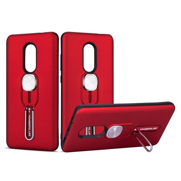 

for redmi note 4 case with finger ring phone stand dual layer phone casing magnetic car mount phone case with kickstand