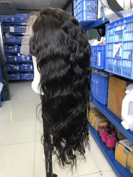 Onda Corporal Wig Human Wig Estilo Popular Para As Mulheres 10A Top Quality Preço de Atacado 100% Virgem Cabelo Peruca Frente