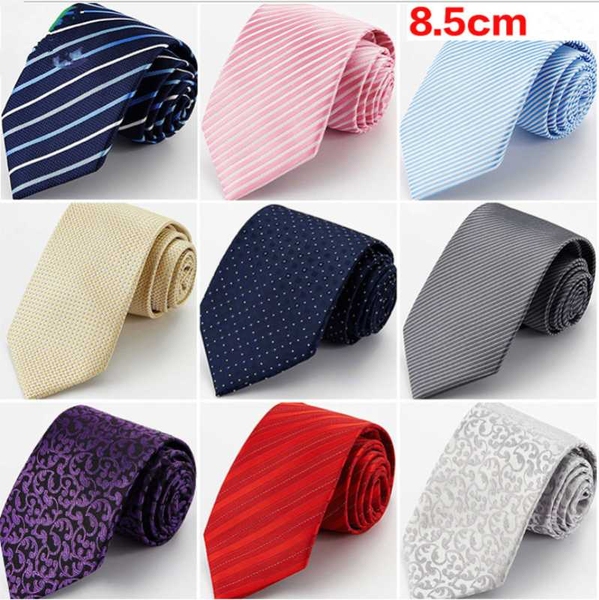 

2020 men ties 8.5cm formal interview tie striped business ties custom made, Black;gray