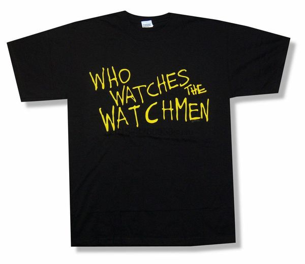 

watchmen who watches text image black t shirt new official comic film