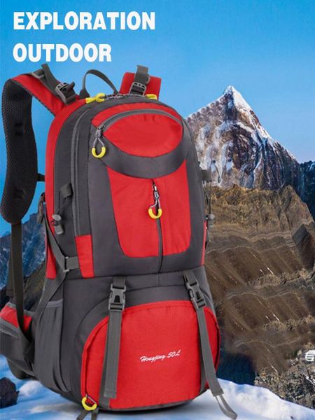

outdoor travel mountaineering bag breathable waterproof and wear-resistant backpack multi-functional mountaineering bag