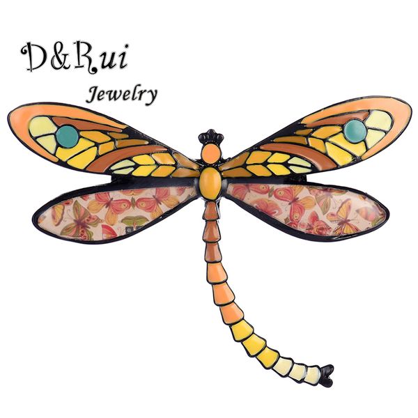 

pins, brooches insect dragonfly brooch pins badge for women trendy enamel metal alloy yellow pink wedding party jewelry, Gray
