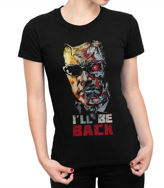 

terminator i'll be back movie t-shirt arnold schwarzenegger 90's women's tee