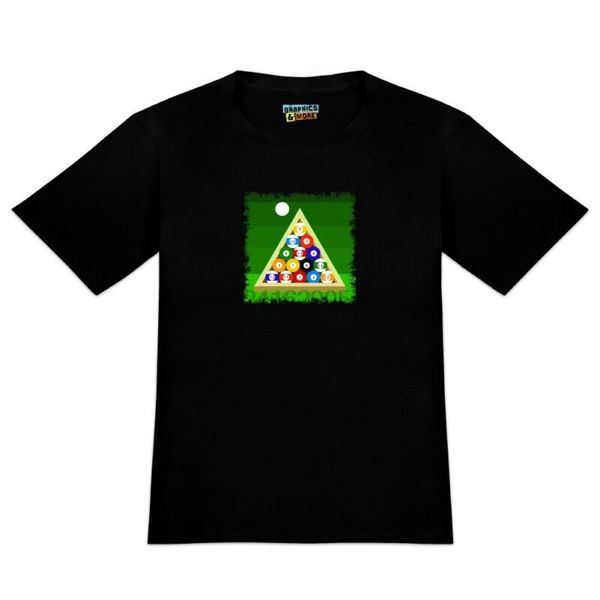 

billiard balls and triangle pool table men's novelty t-shirt