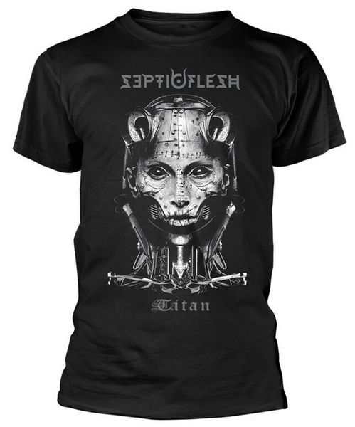 

septic flesh 'titan head' t-shirt new cotton tee shirt funny