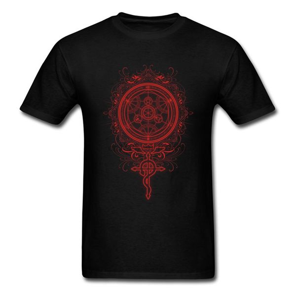 

the art of alchemy t-shirt mandala t shirt men anime tshirt game tee gamer cotton black clothes hip hop streetwear