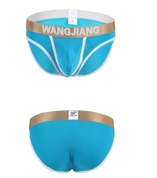 

fine wj underwear low waist separation ice silk micro-transparent u convex men's briefs 3piece/lot, Black;brown
