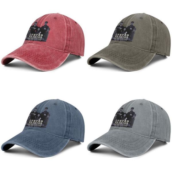 

lynyrd skynyrd taking the biscuit fashion denim baseball cap cool washed dad hat adjustable vintage ball live from om hall, Blue;gray