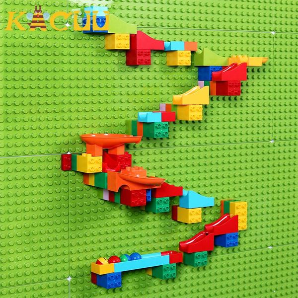 

race funnel plate block toys slide blocks city building run base size wall mable for baseplate children duploe big compatible qylssf mywjqq