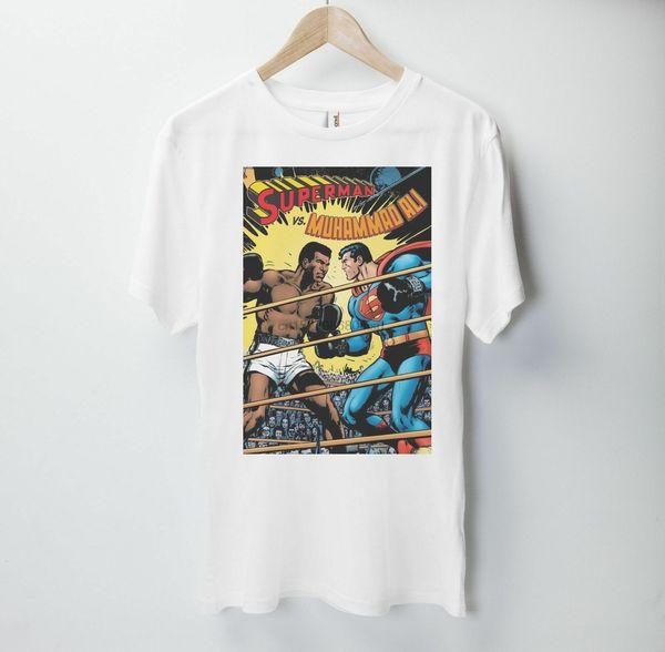 

superman vs. muhammad ali t shirt gym muscle workout