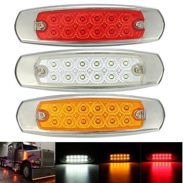 

1pcs universal 12v dc 12 led side marker indicator light lamp truck trailers lorry bus