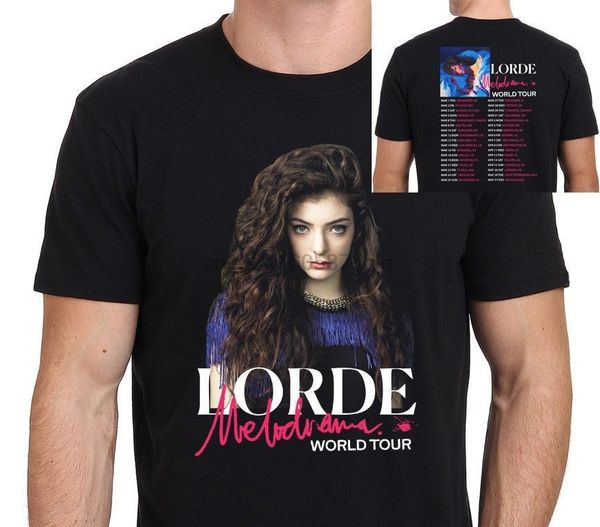 

lorde мелодрама тур мужчины вокруг шеи футболки человек мода хлопок топы черный размер s-3xl