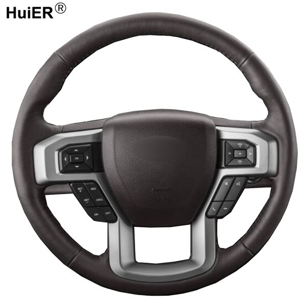 

hand sewing car steering wheel cover volan funda volante for f-150 f150 king ranch lariat platinum xl xlt 2020 2020