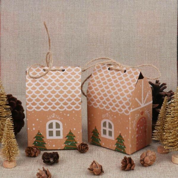 

craft kraft paper with ropes paper box ornament home garden house shape
