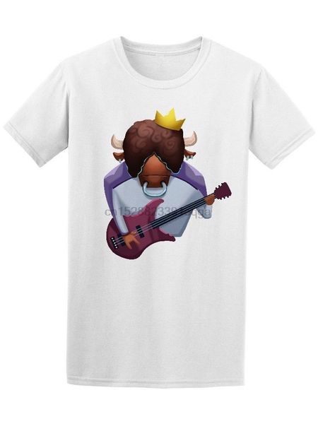 

rock bull with electric guitar men tee -image by homme customized tee shirt
