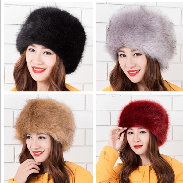 

beanie/skull caps yyun ladies faux fur russian cossack style winter fake warm hat ski cap for woman, Blue;gray