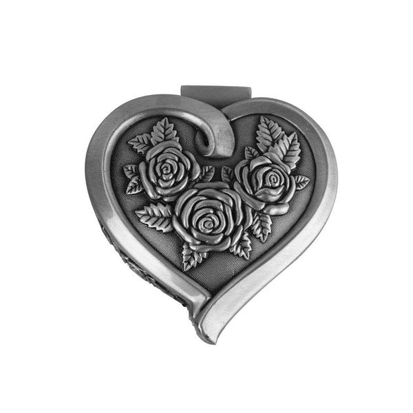 

classical alloy heart shaped jewelry box engraved rose pattern metal jewelry case trinket box wedding favors