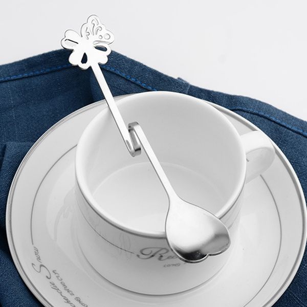 

hanging spoon coffee tea drinks spoon small hanging stainless steel cutlery