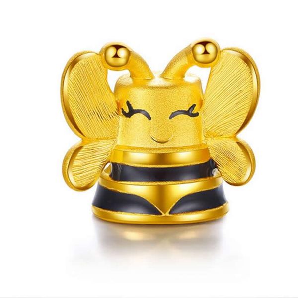 

charm bracelets arrival 24k yellow gold bracelet women 999 honeybee, Golden;silver