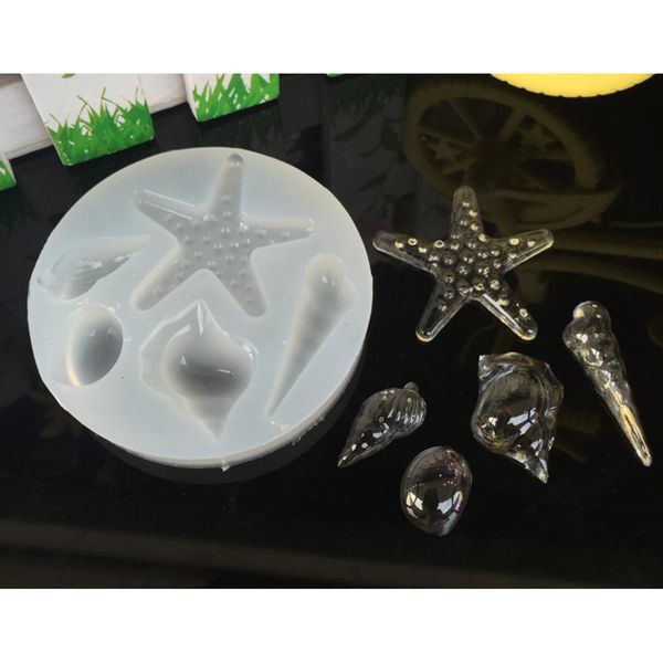 

1 pack marine organism silicone molds for diy crystal ornament resin casting