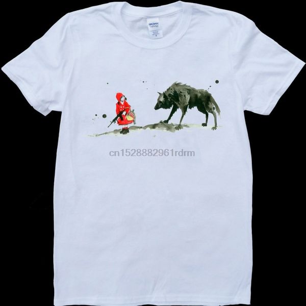 

red riding hood white custom made mens t-shirt print summer tees